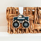 Heart Monster Truck Valentine's Day Tag