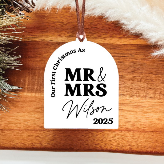 First Christmas As Mr. And Mrs. Arch Ornament