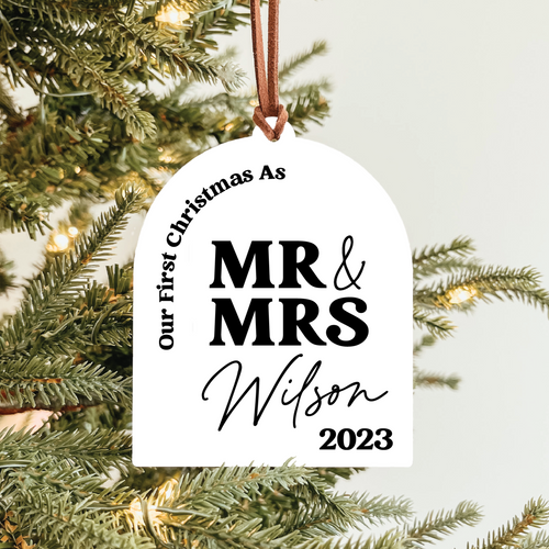 First Christmas As Mr. And Mrs. Arch Ornament