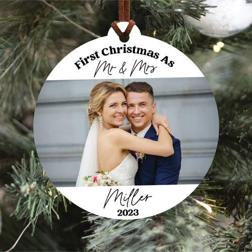 Newlywed Photo Ornament V4