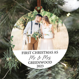 Newlywed Photo Ornament V2 | Mr. And Mrs. | Mrs. And Mrs. | Mr. and Mr.