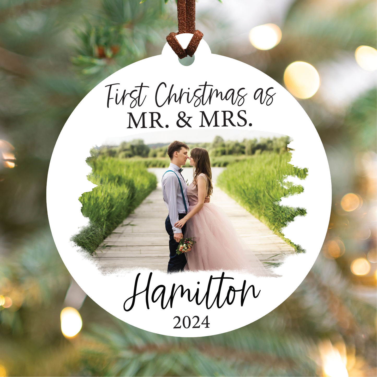 Newlywed Photo Ornament V3