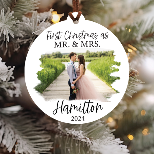 Newlywed Photo Ornament V3