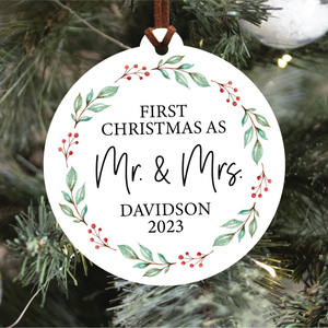 First Christmas As Mr. And Mrs. Ornament
