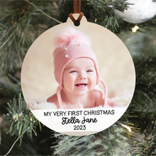 Load image into Gallery viewer, My Very First Christmas Photo Ornament