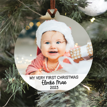 Load image into Gallery viewer, My Very First Christmas Photo Ornament