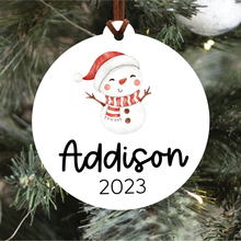 Load image into Gallery viewer, Name And Year Christmas Ornament (Choose Your Image &amp; Font)