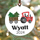 2024 Name And Year Christmas Ornament (Choose Your Image & Font)