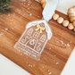 Frosted or Caramel House With Bow New Home Ornament