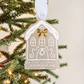 Frosted or Caramel House With Bow New Home Ornament