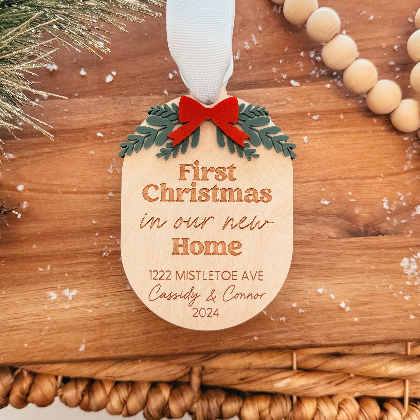 3D New Home Christmas Ornament