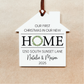 Personalized New Home Christmas Ornament | House or Round | V2 Wreath