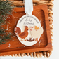 Coming To The Coop Baby Announcement Wood Or Acrylic Ornament (Oval or Arch)