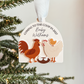 Coming To The Coop Baby Announcement Wood Or Acrylic Ornament (Oval or Arch)