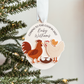 Coming To The Coop Baby Announcement Wood Or Acrylic Ornament (Oval or Arch)