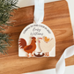 Coming To The Coop Baby Announcement Wood Or Acrylic Ornament (Oval or Arch)