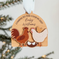 Coming To The Coop Baby Announcement Wood Or Acrylic Ornament (Oval or Arch)