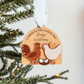 Coming To The Coop Baby Announcement Wood Or Acrylic Ornament (Oval or Arch)