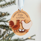 Coming To The Coop Baby Announcement Wood Or Acrylic Ornament (Oval or Arch)