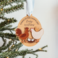 Coming To The Coop Baby Announcement Wood Or Acrylic Ornament (Oval or Arch)