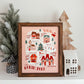 North Pole Map Christmas Framed Sign