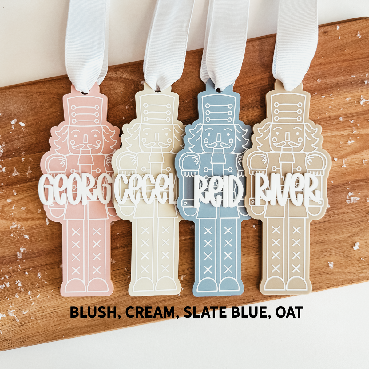 Nutcracker Christmas Ornament or Stocking Name Tag