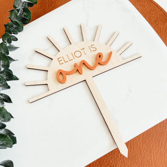 Custom Sun Cake Topper