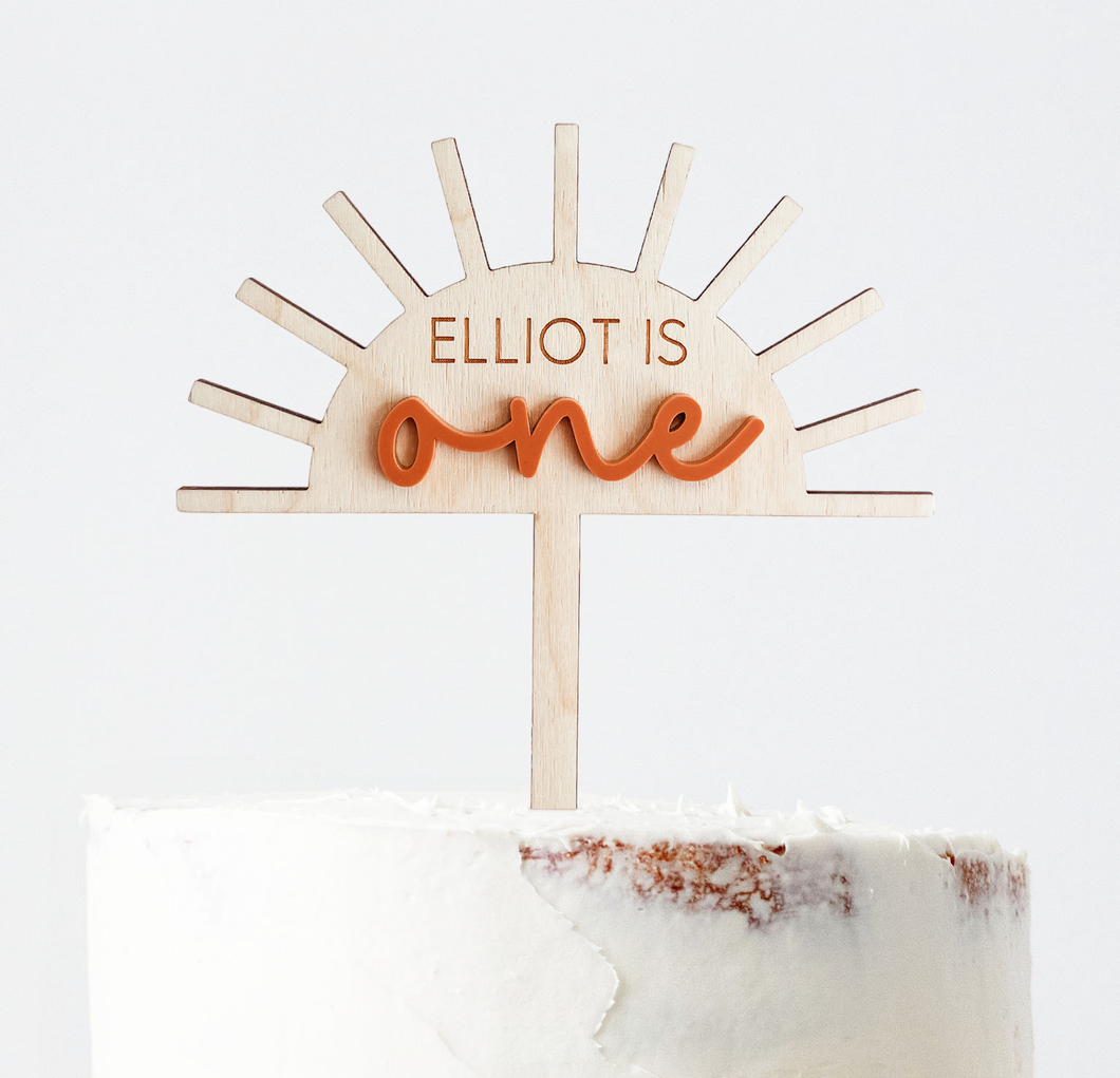 Custom Sun Cake Topper