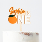 Custom One Orange Cake Topper