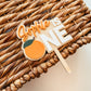 Custom One Orange Cake Topper