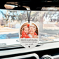 Acrylic Oval Photo Car Rearview Mirror Charm