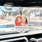 Acrylic Oval Photo Car Rearview Mirror Charm