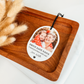Acrylic Oval Photo Car Rearview Mirror Charm