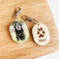 Actual Paw Print Photo Keychain