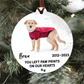 Pet Memorial Ornament | Paw Prints On Our Hearts