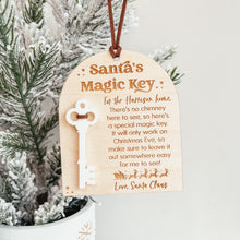 Load image into Gallery viewer, Santa&#39;s Magic Key Wooden Christmas Ornament