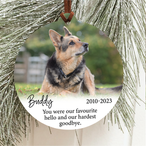 Pet Memorial Ornament | Hardest Goodbye