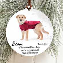 Load image into Gallery viewer, Pet Memorial Ornament | If Love Could Have Kept You Here