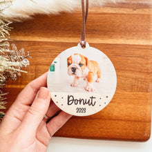Load image into Gallery viewer, Pet Portrait Ornament (Wood or Acrylic)
