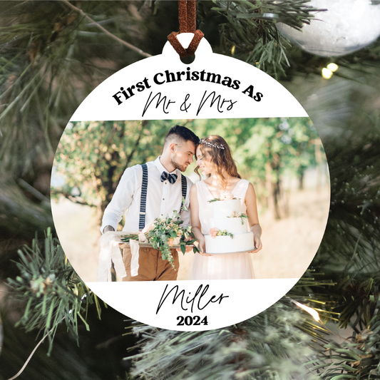 Newlywed Photo Ornament V4