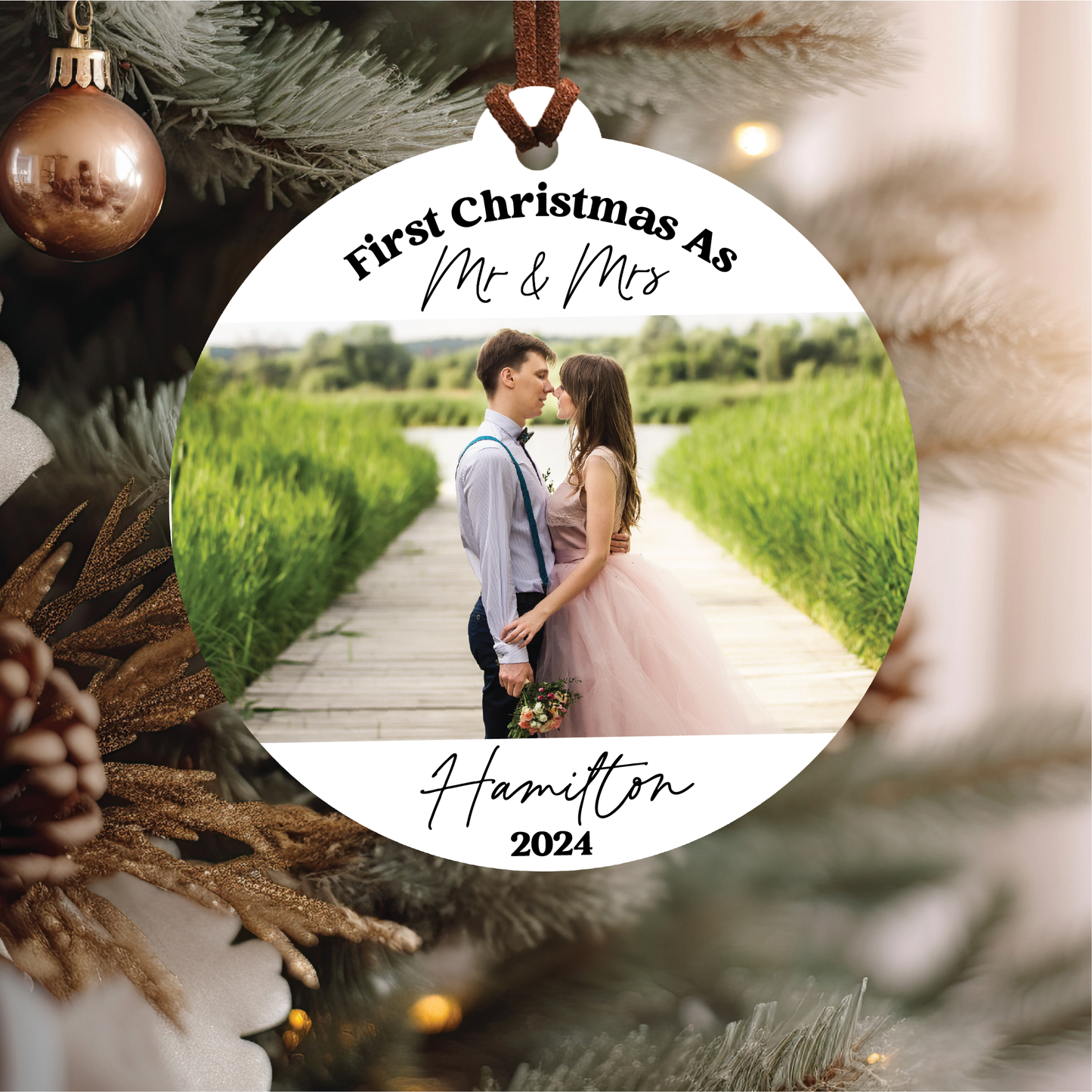 Newlywed Photo Ornament V4