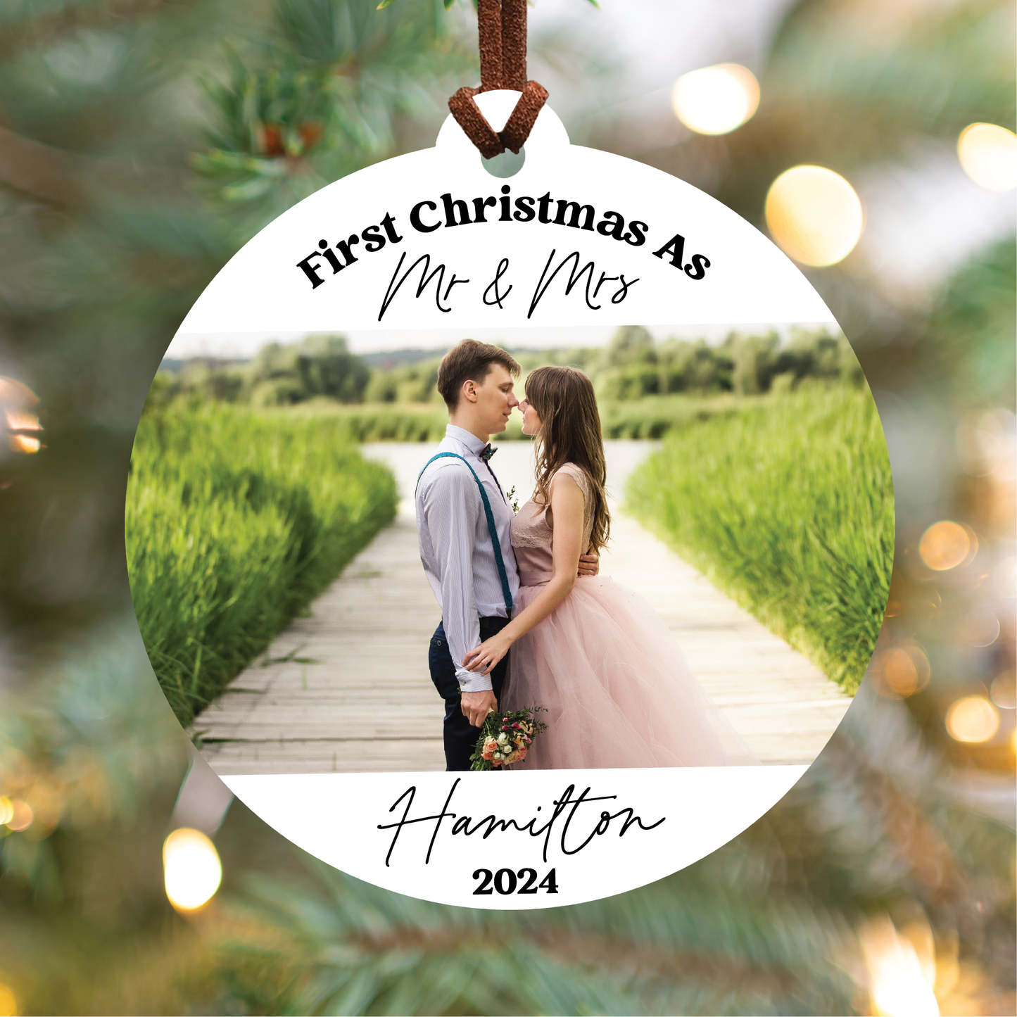 Newlywed Photo Ornament V4