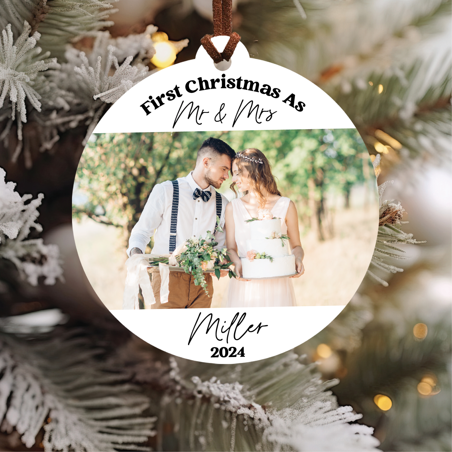 Newlywed Photo Ornament V4