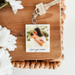 Polaroid-Inspired Custom Photo and Text Keychain