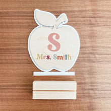 Load image into Gallery viewer, Teacher Apple Desk Sign (Printed)