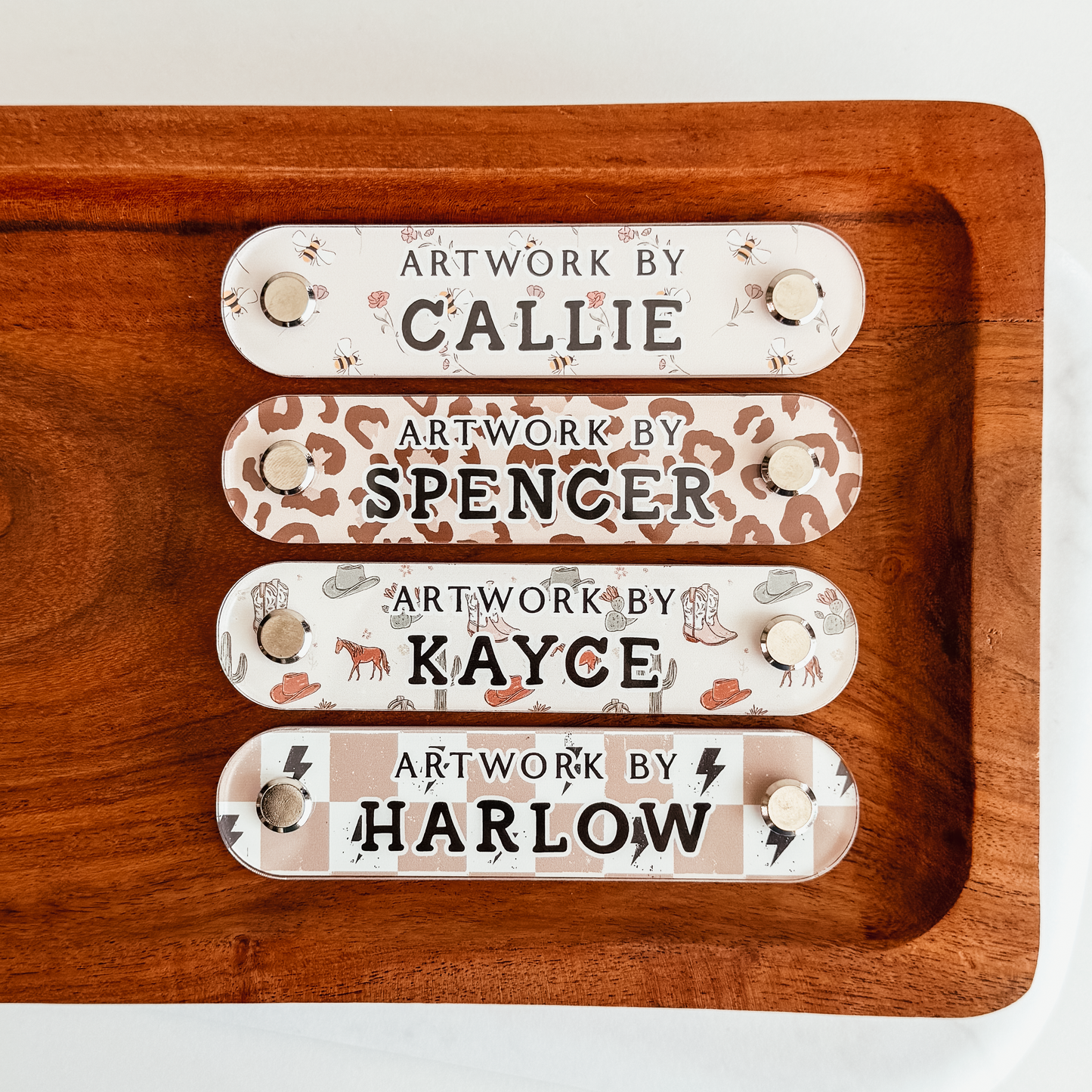 Printed Pattern Look What I Made Magnets