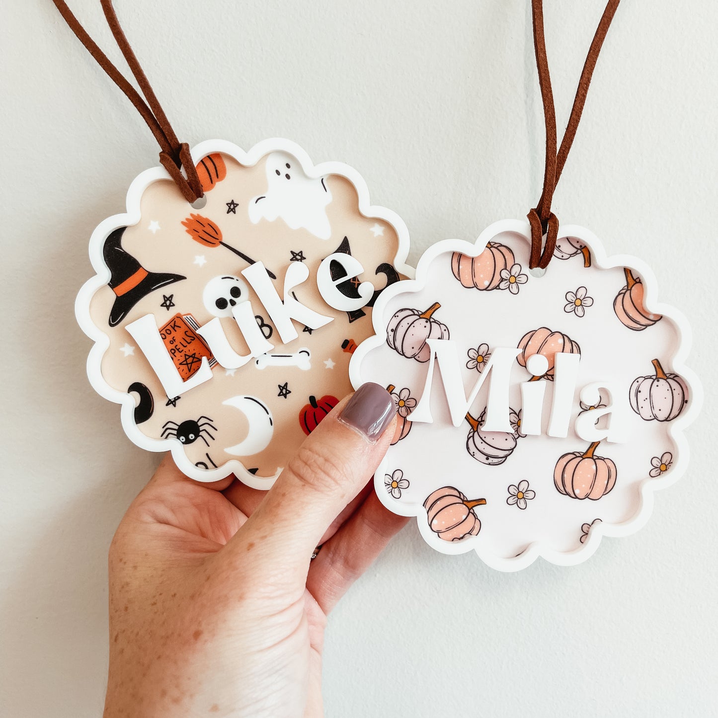 3D Layered Halloween Scallop Tag