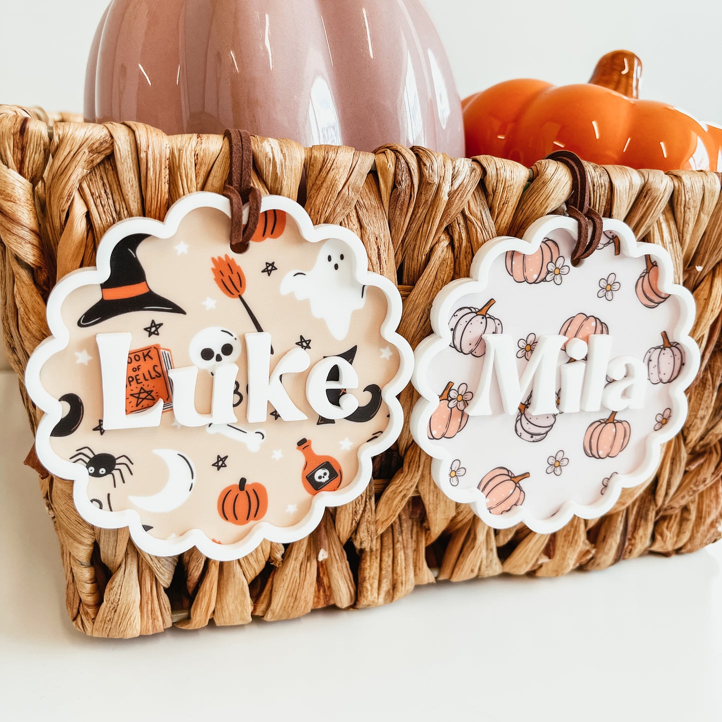 3D Layered Halloween Scallop Tag
