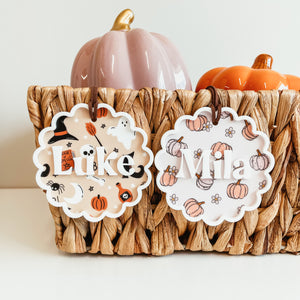 3D Layered Halloween Scallop Tag