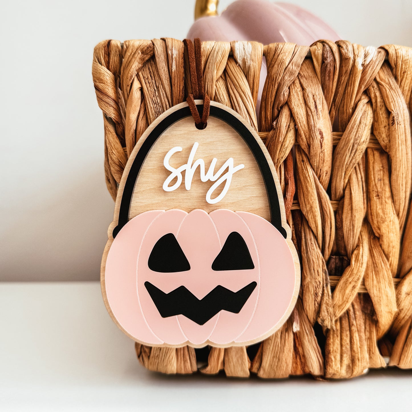 3D Pumpkin Candy Bucket Boo Basket Tag